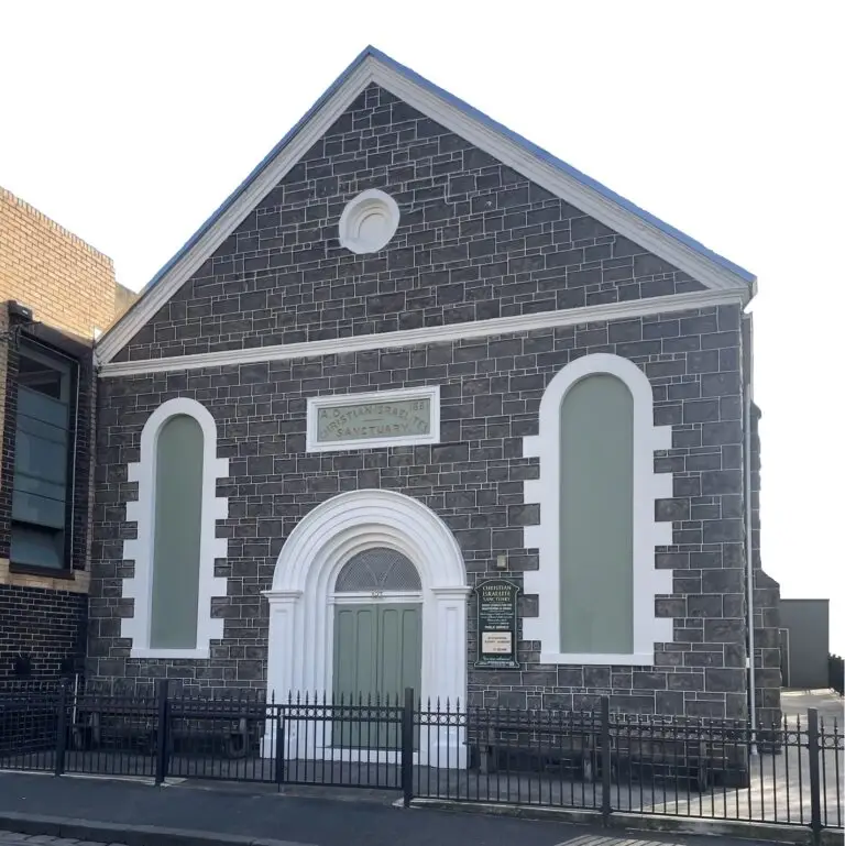 Christian Israelite Church in Fitzroy, Melbourne. Bluestone Church built in 1861.