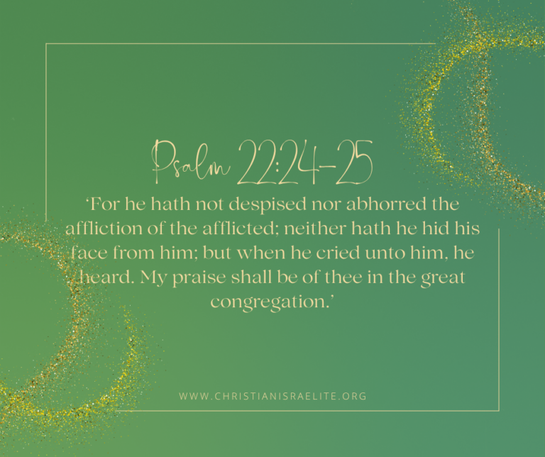 God's Comfort in Grief. Psalm 22:24-25