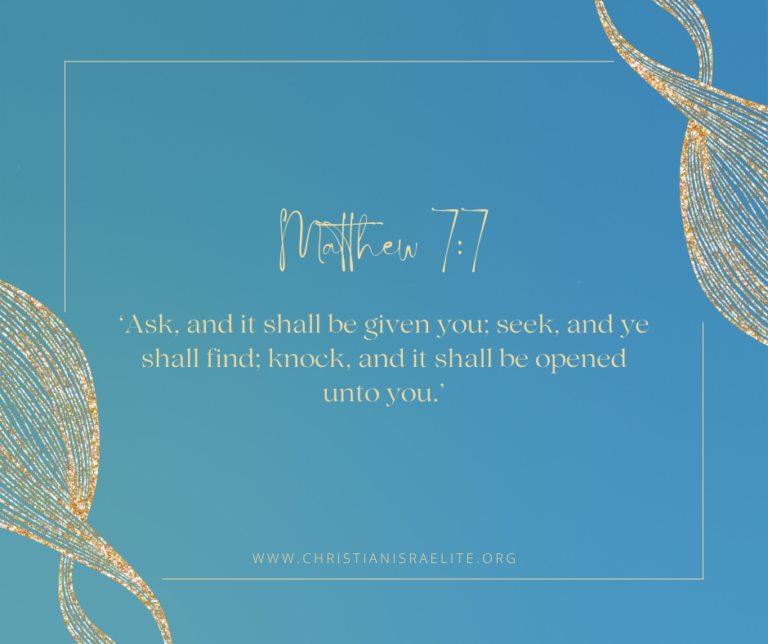 Trusting in God. Matthew 7:7.