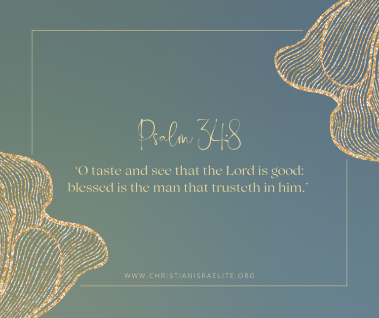 Trusting in God. Psalm 34:8.